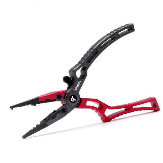 Booms Fishing X1 Aluminum Fishing Pliers Saltwater Surf Fishing Tackle Kit Fishing Multitool Hook Remover Braided Fishing Line